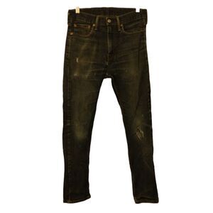 Levi's 510 skinny jeans mens 31x30 blue distressed denim stretch dark wash